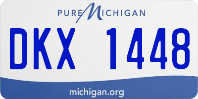 MI license plate DKX1448