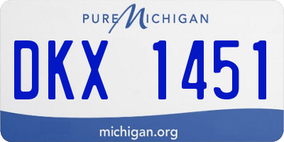 MI license plate DKX1451