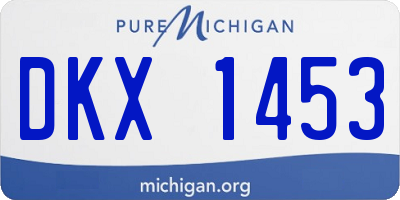 MI license plate DKX1453