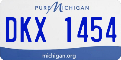 MI license plate DKX1454