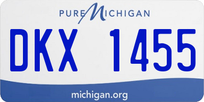 MI license plate DKX1455