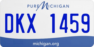 MI license plate DKX1459