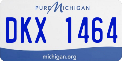 MI license plate DKX1464