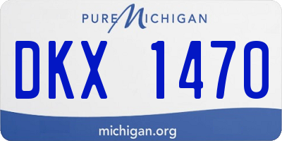 MI license plate DKX1470