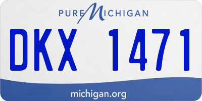 MI license plate DKX1471