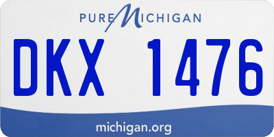 MI license plate DKX1476
