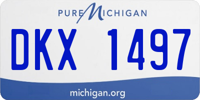 MI license plate DKX1497