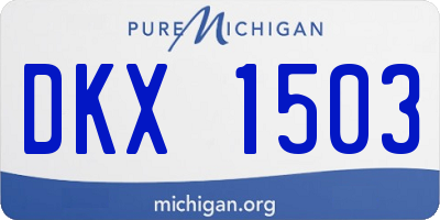 MI license plate DKX1503