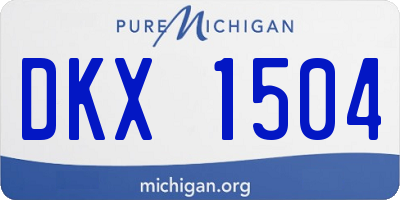 MI license plate DKX1504