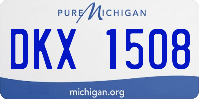MI license plate DKX1508