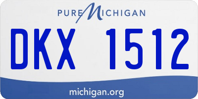 MI license plate DKX1512