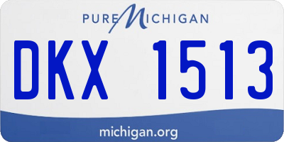 MI license plate DKX1513