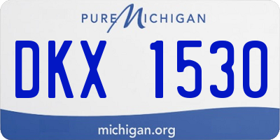 MI license plate DKX1530