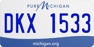 MI license plate DKX1533