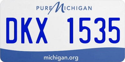 MI license plate DKX1535