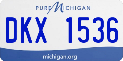 MI license plate DKX1536