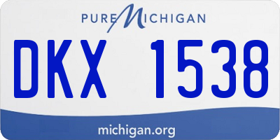 MI license plate DKX1538