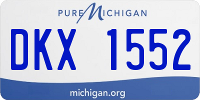 MI license plate DKX1552