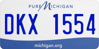 MI license plate DKX1554