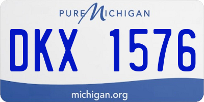 MI license plate DKX1576