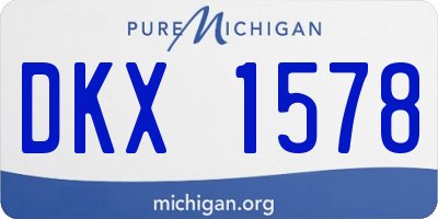 MI license plate DKX1578