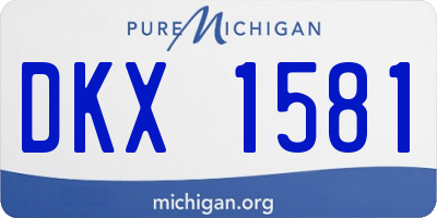 MI license plate DKX1581