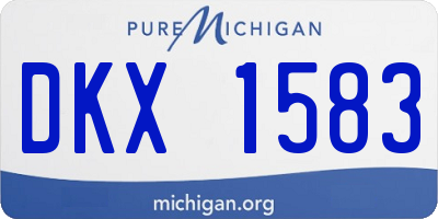 MI license plate DKX1583