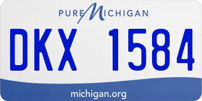 MI license plate DKX1584