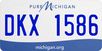 MI license plate DKX1586