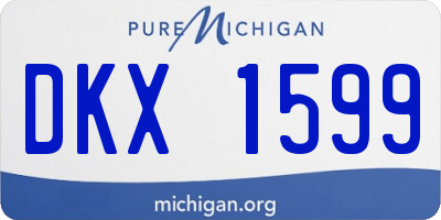 MI license plate DKX1599