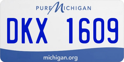 MI license plate DKX1609