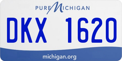 MI license plate DKX1620
