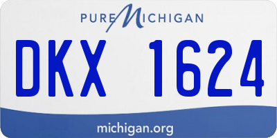 MI license plate DKX1624