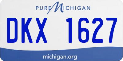 MI license plate DKX1627