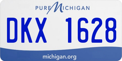 MI license plate DKX1628