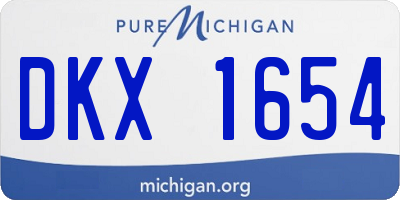 MI license plate DKX1654