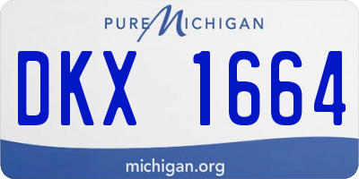 MI license plate DKX1664