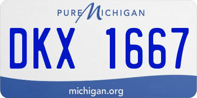 MI license plate DKX1667