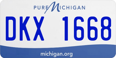 MI license plate DKX1668