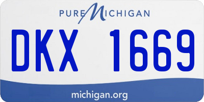 MI license plate DKX1669