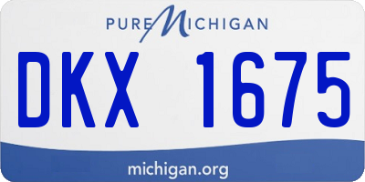 MI license plate DKX1675