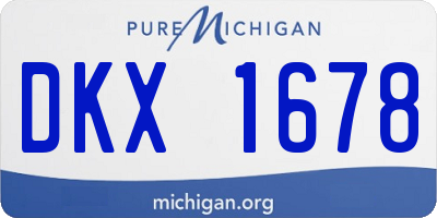 MI license plate DKX1678