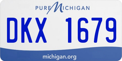 MI license plate DKX1679