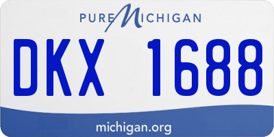 MI license plate DKX1688