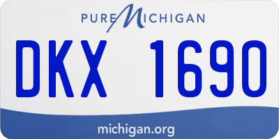 MI license plate DKX1690