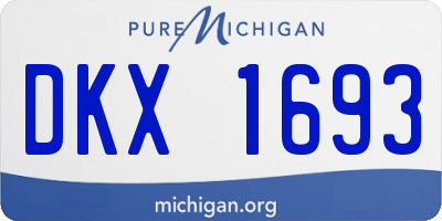 MI license plate DKX1693