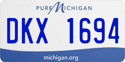 MI license plate DKX1694