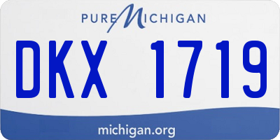 MI license plate DKX1719
