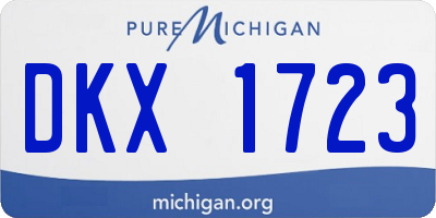 MI license plate DKX1723