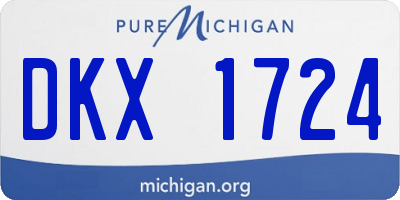 MI license plate DKX1724